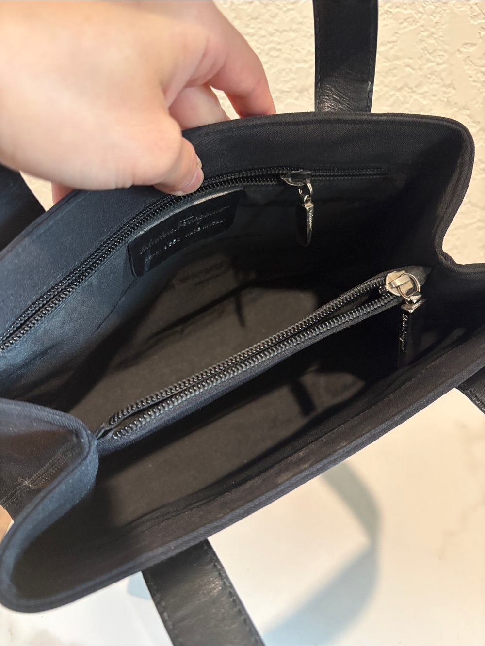 Salvatore Ferragamo Black Mini Tote Handbag - Picture 2 of 13